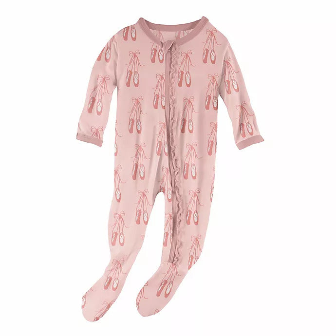 Kickee Pants Muffin Ruffle Footie with Zipper - Antique Pink Lifeguard –  Casp Baby Mommy & Me Boutique