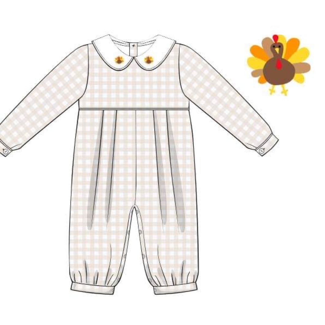 Boys Thankful Turkey Romper