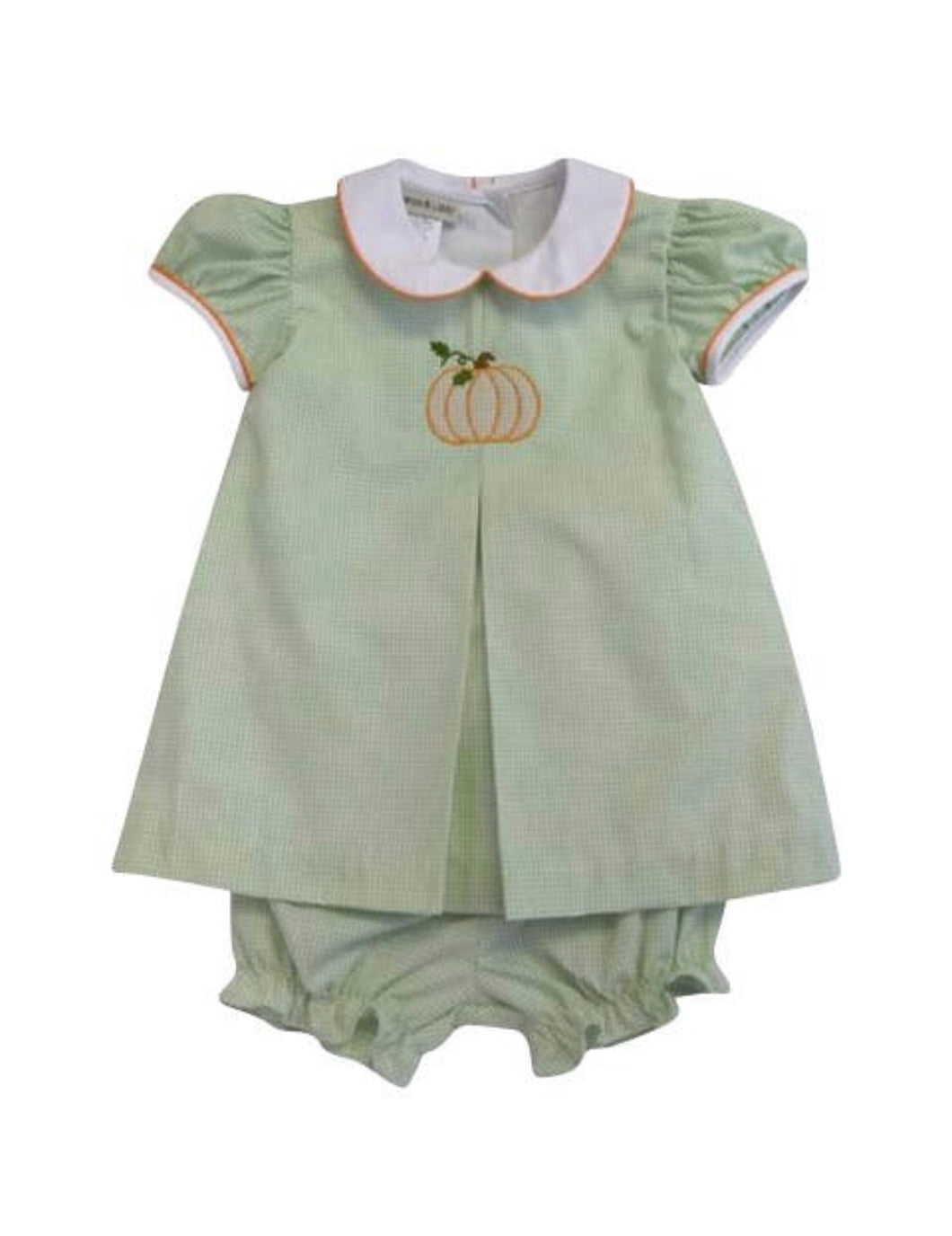 Green Check Pumpkin Bloomer Set